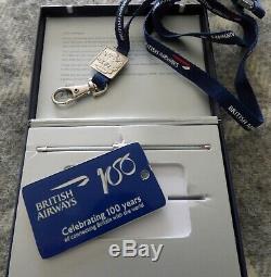 British Airways 747-400 keyring boxed 100 yrs plus lanyard & metal badge