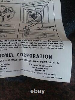 C8 Rare 1954 Lionel #252 Automatic Crossing Gate Original Box & Parts Envelope