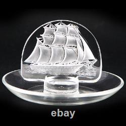 CARAVELLE PIN TRAY Lalique Crystal NEW IN BOX 3.5 tall Made France #10711