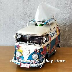 Camp tissue napkin box HAWAII Hibiscus bus trailer handmade decor TINPLATE MODEL
