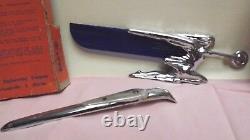 Car Mascot Winged Goddess 1946 Ford Car Unused Chrome Lucite Boxed