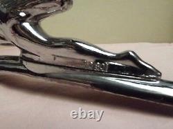Car Mascot Winged Goddess 1946 Ford Car Unused Chrome Lucite Boxed