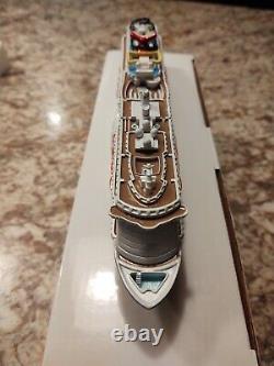 Carnival MARDI GRAS Resin Model Cruise Ship MINT New In Box withOrnament and Map