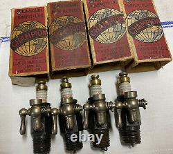 Champion Antique NOS Never Used Priming Spark Plugs With Original Boxes 1/2 NPT