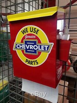 Chevrolet Parts 1950s Tribute Gas Station Dealership Garage Towel Box Dispenser