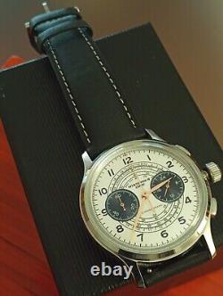 Chronograph Watch Panda Zeppelin Style Seiko VK64 Mecaquartz