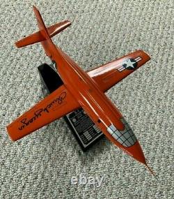 Chuck Yeager Signed Bell X-1 Rocket Research Plane 1/32 Scale Model with Box