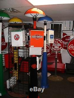 Classic 1930s 1940s 1950s Gulf Oil Gas Pump Station Island Light With Towel Box