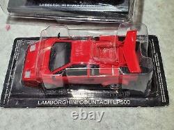 Collectible scale model 9 Lamborghinis in a Rainbow, all new in box
