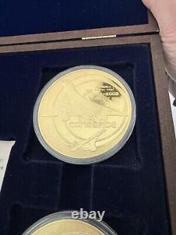 Concorde Commemorative 4 Coin Set In Wood Collectors Box