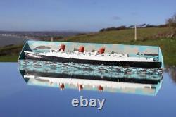 Cunard White Star Line Rms Queen Mary Triang Boxed Waterline Model Ship C-1950's