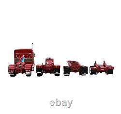 DCP 1/64 KENWORTH W900L with72Sleeper & Fontaine TriAxle Lowboy withJeep