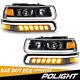 DOT LED DRL Headlights Bumper Lamps For 1999-02 Chevy Silverado 2000-06 Tahoe