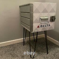 Delta American Airlines Galley Box Airline Plane Box Side Table Upcycle