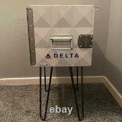 Delta American Airlines Galley Box Airline Plane Box Side Table Upcycle