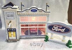 Dept 56 Original Snow Village Uptown Motors Ford #54941