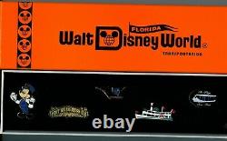 Disney World Florida Project Transportation Monorail Ferry Boat Boxed LE Pin Set