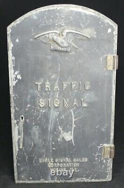 Eagle Signal Sales Traffic Signal Light Control Box Cabinet LOCKED Vintage