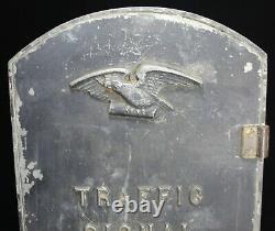 Eagle Signal Sales Traffic Signal Light Control Box Cabinet LOCKED Vintage
