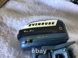 Evinrude Big Twin Outboard Toy Boat Motor with original box! Rare Vintage 1950's