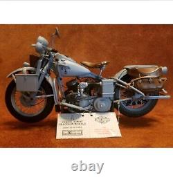 FRANKLIN MINT 1944 HARLEY DAVIDSON WLA U NAVY MOTORCYCLE WithBOX PAPERS #46/5000