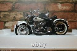 FRANKLIN MINT 1/10 HARLEY-DAVIDSON 1958 DUO-GLIDE MOTORCYCLE WithCAR IN BOX NO COA