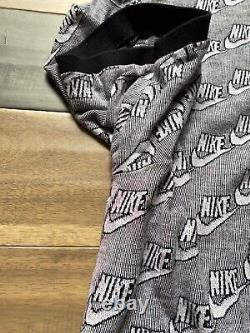 FW18 Supreme x Nike Jaquard Polo Shirt Sz XL Black AOP All Over Print Box Logo