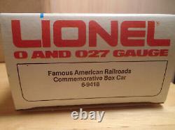 Factory Sealed Case Of 3 Lionel 9418 O Famous American Rr Commemorative Box Cars