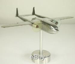Flugzeug Tisch Modell Alu Fairchild C 119 Flying Boxcar Vintage