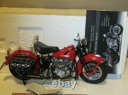 Franklin Mint Harley Davidson 110 scale Box & COA 1948 Panhead L. E. B11Z153 RED