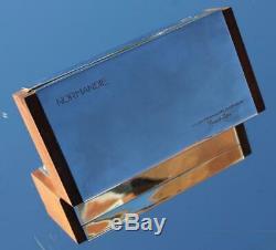 French Line Cgt Ss Normandie Stunning Art Deco Chrome & Rosewood Cigarette Box