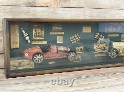 GRAND PRIX The History of Car Racing XL Shadow Box Bugatti Mercedes 31 Long