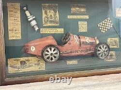 GRAND PRIX The History of Car Racing XL Shadow Box Bugatti Mercedes 31 Long