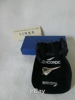 Genuine BA Concorde Hallmarked Links of London Silver Badge Pristine Boxed