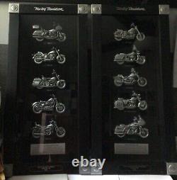 HARLEY DAVIDSON MOTORCYCLES Of The 1990's & 1980's Framed Shadow Box Dealer Disp