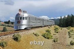 HO Scale Con-Cor 001-8721 CB&Q Burlington Route Pioneer Zephyr Train Set #9900