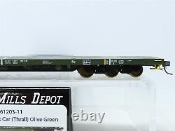 HO Spring Mills Depot #161203-11 DODX (Thrall) Olive Green Transport Car #40244