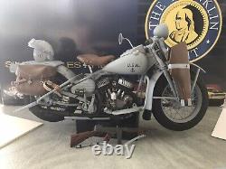 HTF 110 Franklin Mint 1944 Harley Davidson U Navy Military Motorcycle Boxed