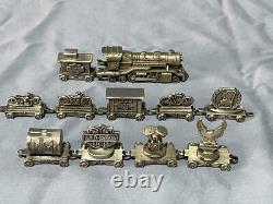 Harley Pewter Mini Train Set W Numbered Box Cars 2001-2005 Complete No Packaging