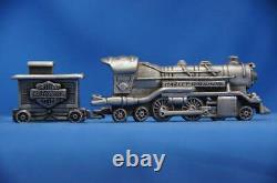 Harley Pewter Mini Train Set W Numbered Box Cars 2001-2005 Complete No Packaging