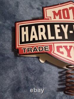 Harley Tree topper Christmas Bar Shield Holiday Tin In BOX Season's Greetings