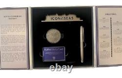 Icon Of The Seas Inaugural Season Coin Box, Pen, Authenticity Card