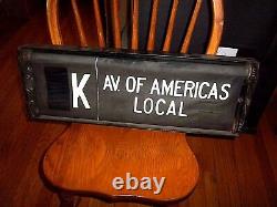 Ind Nyc Subway Sign Brooklyn Ny #3 Route Side Box Roll Sign Transit Historical