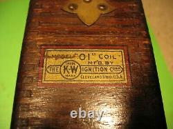 K. W. Model 01 1 Cylinder Ignition Box 1905-1920 Era With Mounting Brackets