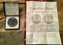 Karl Goetz British Medal Orig With Box Leaflet Sinking Cunard Lusitania Disaster