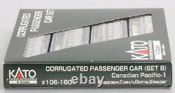 Kato 106-1601 N Scale Canadian Pacific Corrugated 4-Car Pass Set (Set B) LN/Box