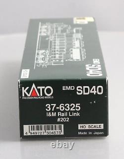 Kato 37-6325 HO I&M Rail Link SD40 Diesel Locomotive #202 EX/Box