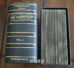 Keystone BOXED SET of 50 LAND TRANSPORTATION stereoviews (with1927 B&O exhibition)