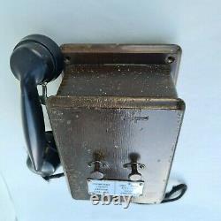 L. N. E. R. Signal Box Wooden Cased Wall Telephone with Enamel instruction plate
