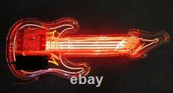 L@@k Rare Vintage Glass Neon Guitar Brand New In Box Never Used Works Great